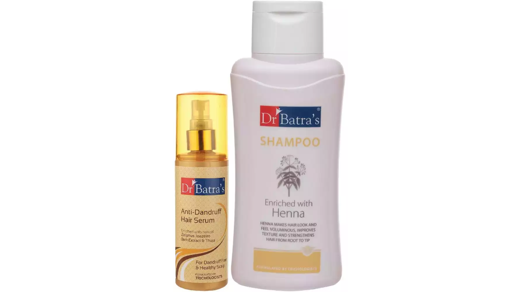 Dr Batras Anti Dandruff Hair Serum And Normal Shampoo Combo (125ML+500ML) (1Pack)