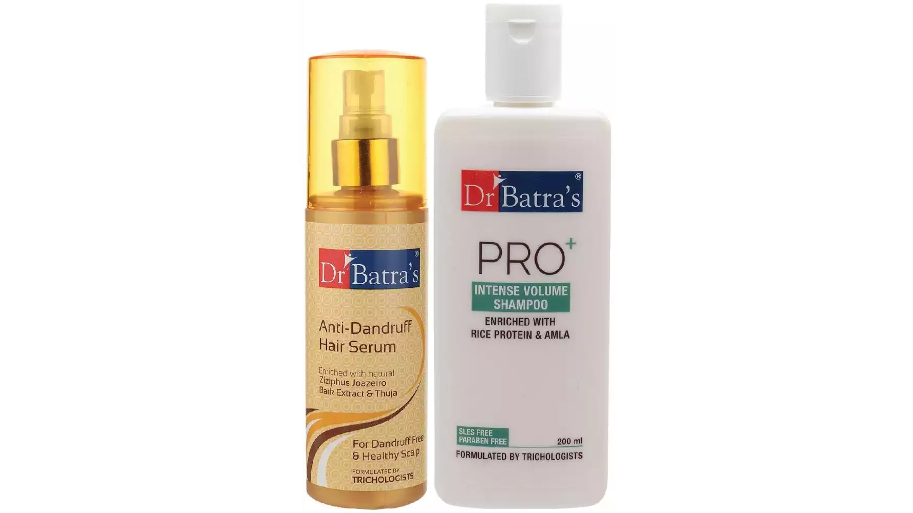 Dr Batras Anti Dandruff Hair Serum And Pro+ Intense Volume Shampoo Combo (125ML+200ML) (1Pack)