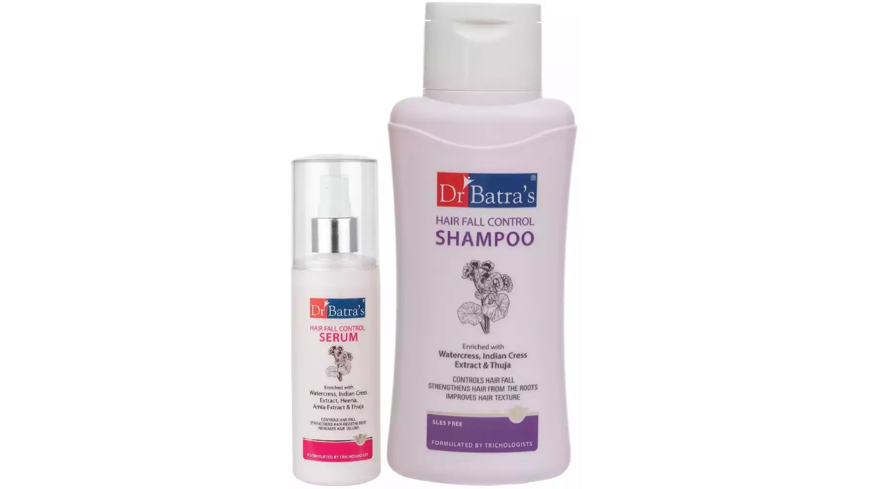 Dr Batras Hair Fall Control Serum And Hair Fall Control Shampoo Combo (125ML+500ML) (1Pack)