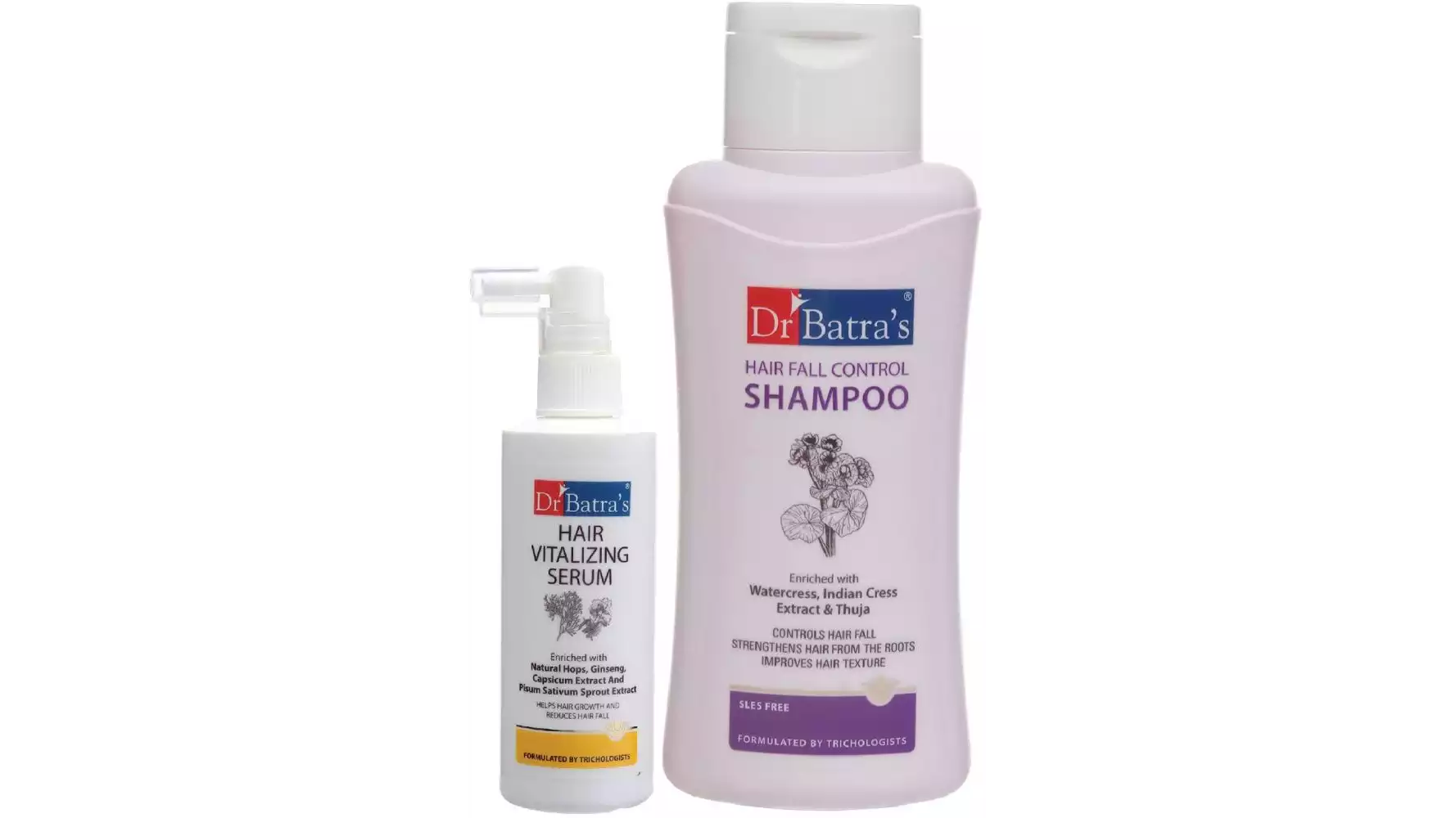 Dr Batras Hair Vitalizing Serum And Hair Fall Control Shampoo Combo (125ML+500ML) (1Pack)