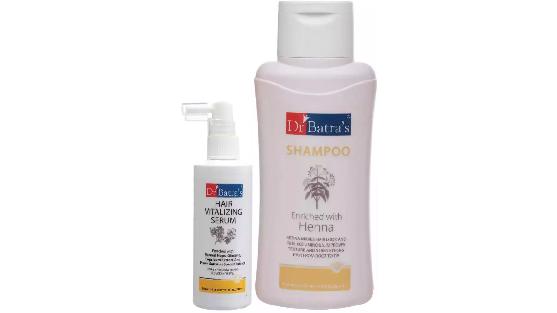 Dr Batras Hair Vitalizing Serum And Normal Shampoo Combo (125ML+200ML) (1Pack)