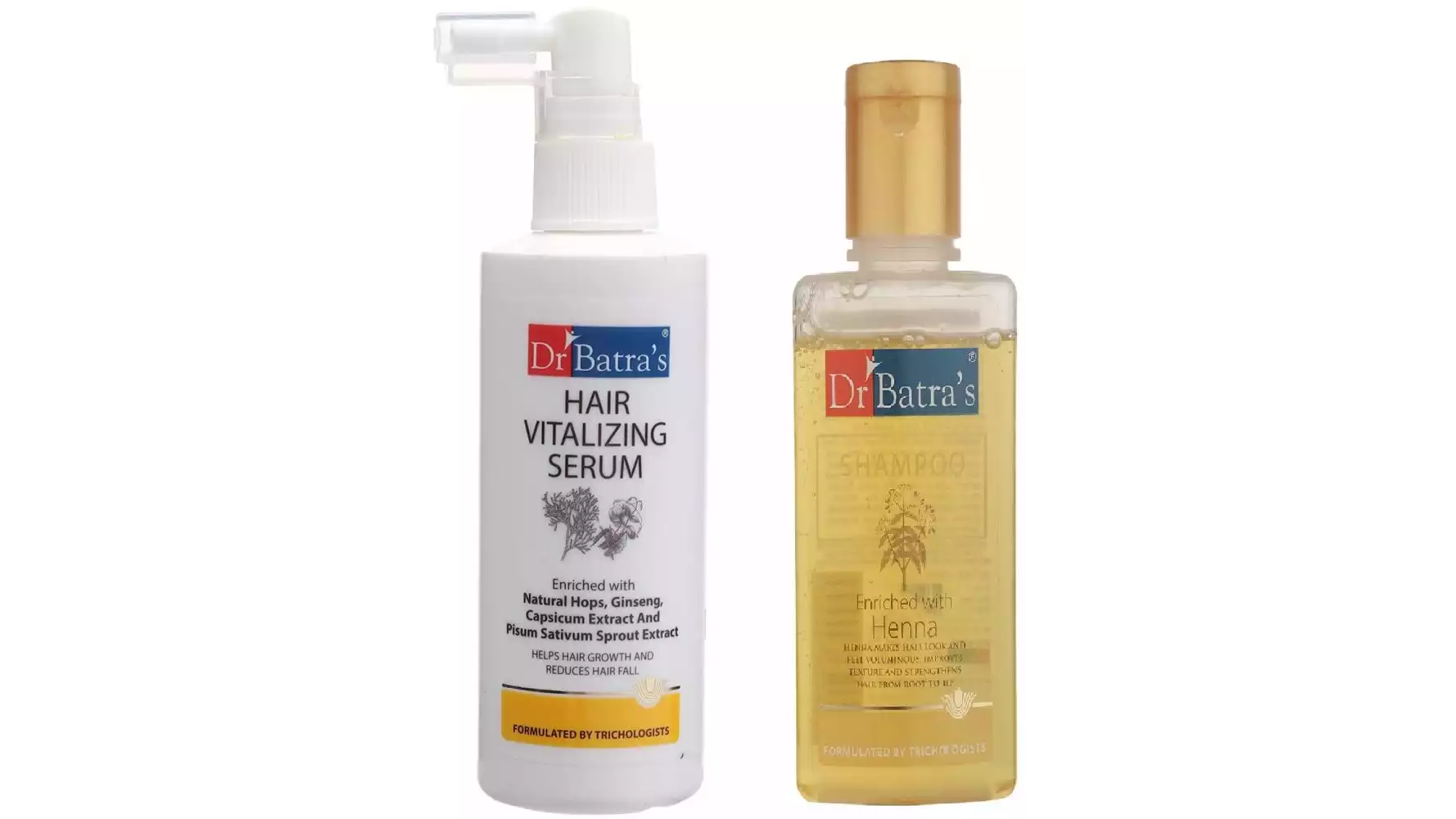 Dr Batras Hair Vitalizing Serum & Henna Shampoo Combo (1Pack)
