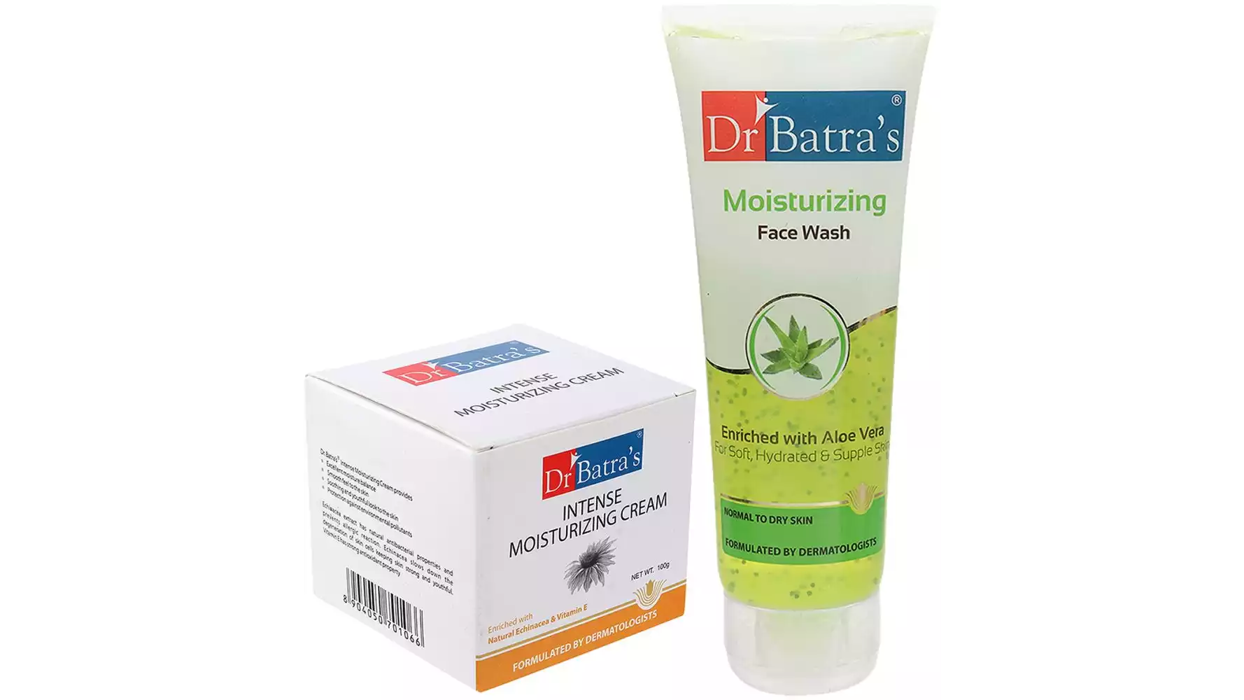 Dr Batras Intense Moisturizing Cream & Facewash Moisturizing Combo (1Pack)