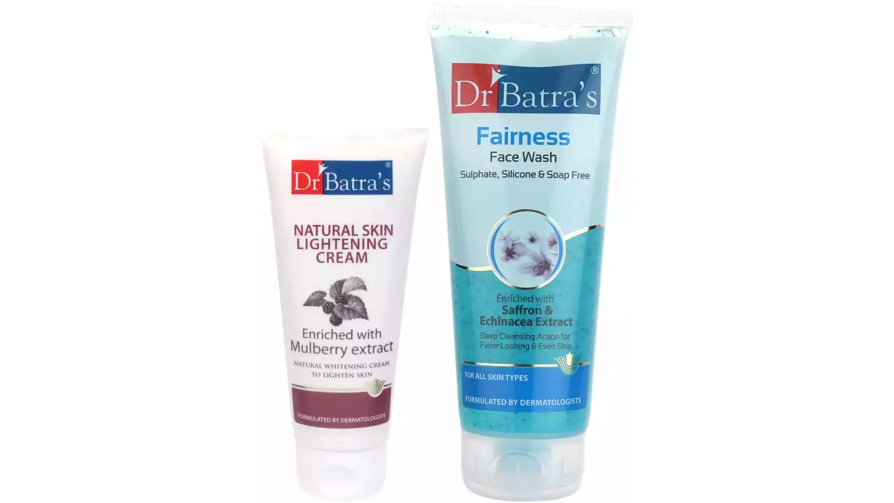 Dr Batras Natural Skin Lightening Cream & Fairness Facewash Combo (1Pack)