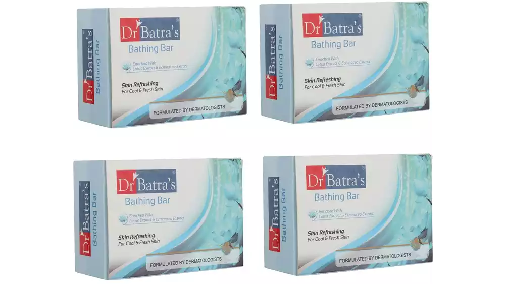 Dr Batras Skin Refreshing Bathing Bar (125g, Pack of 4)