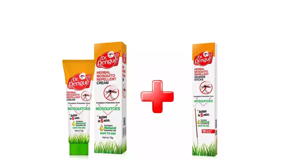 Dr. Dengue Herbal Mosquito Repellent Cream (Buy 1 Get 1 Free Mosquito Repellent Incense 15 Stick) (75g)