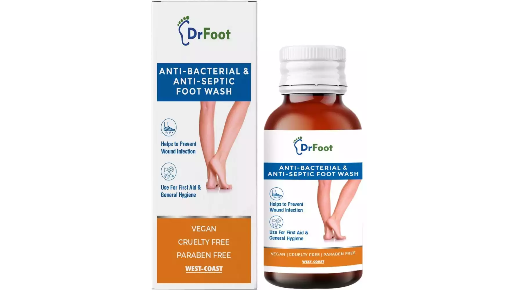 Dr Foot Antiseptic Antibacterial Foot Wash (100ml)