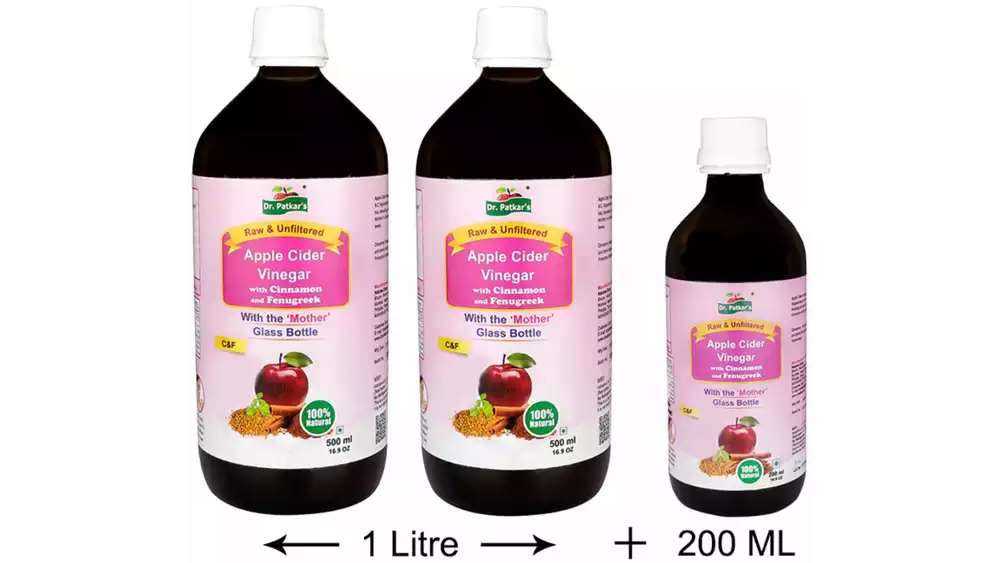 Dr. Patkars Apple Cider Vinegar With Cinnamon And Fenugreek (1200ml)