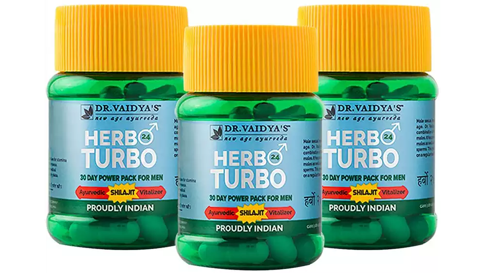 Dr Vaidyas Herbo24Turbo (30caps, Pack of 3)