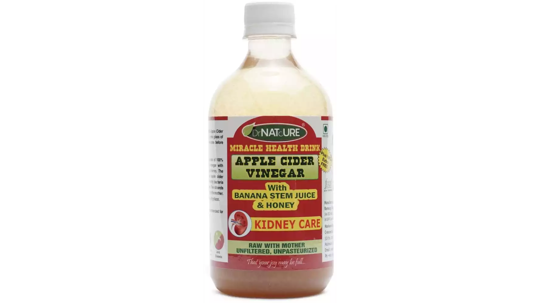 DrNATcURE Apple Cider Vinegar With Banana Stem Juice And Honey (500ml)