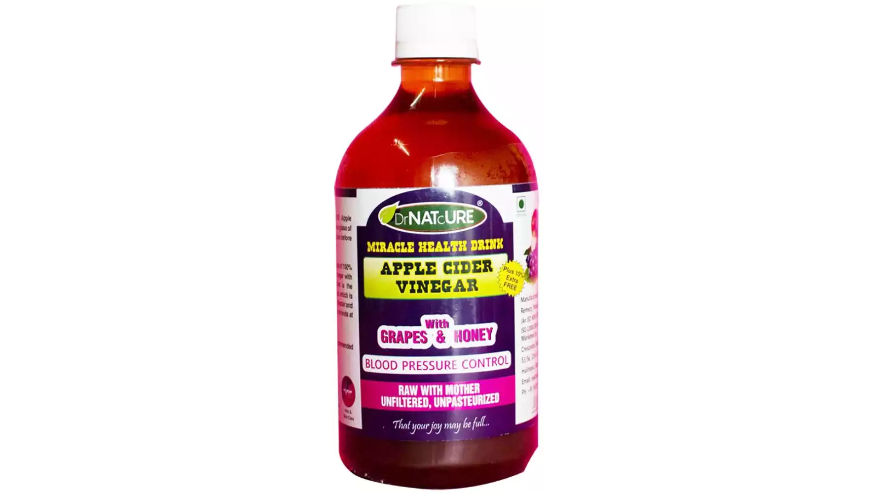DrNATcURE Apple Cider Vinegar With Grapes And Honey(Bp Care) (500ml)