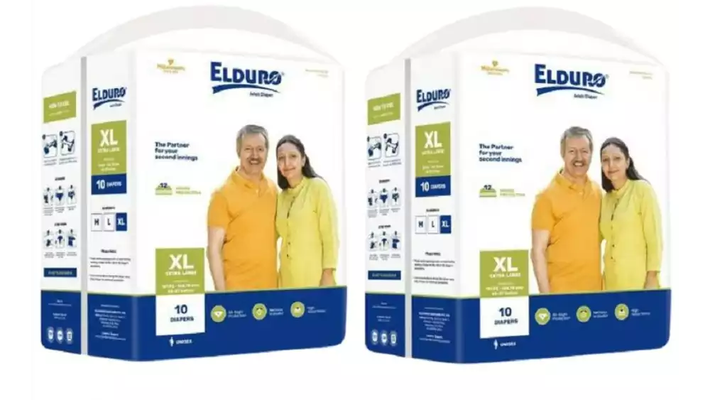Elduro Adult Diaper XL (10pcs, Pack of 2)