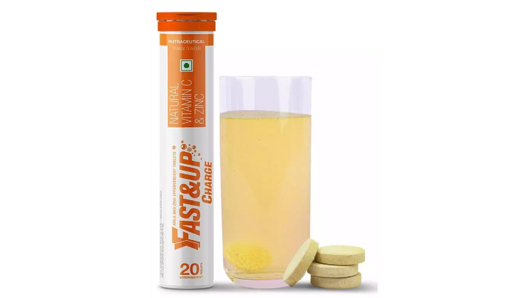 Fast&Up Charge Natural Vitamin C & Zinc (Orange Flavour) (20tab)