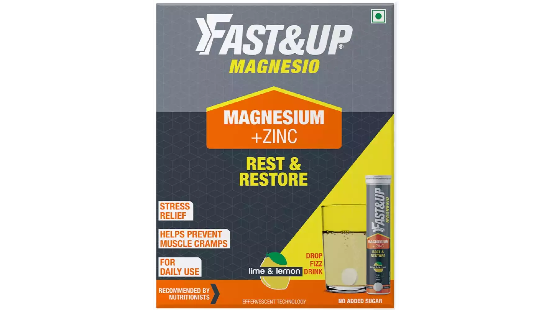 Fast&Up Magnesio Magnesium Plus Zinc (Lemon Flavour) (60tab)