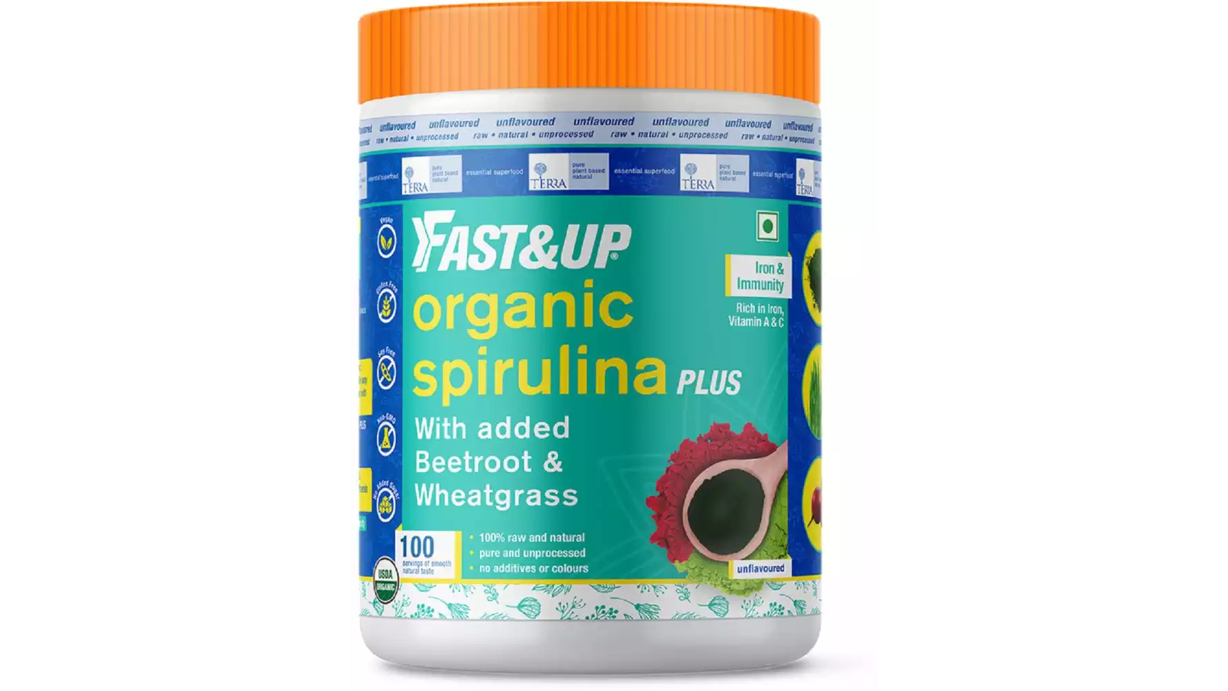 Fast&Up Organic Spirulina Plus Powder (300g)