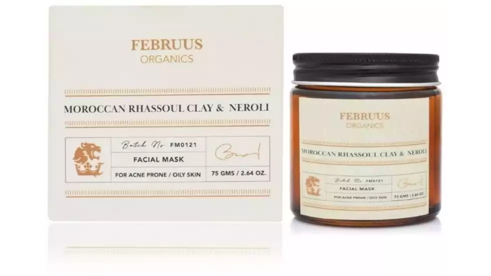 Februus Organics Facial Mask Moroccan Rhassoul Clay & Neroli (75g)