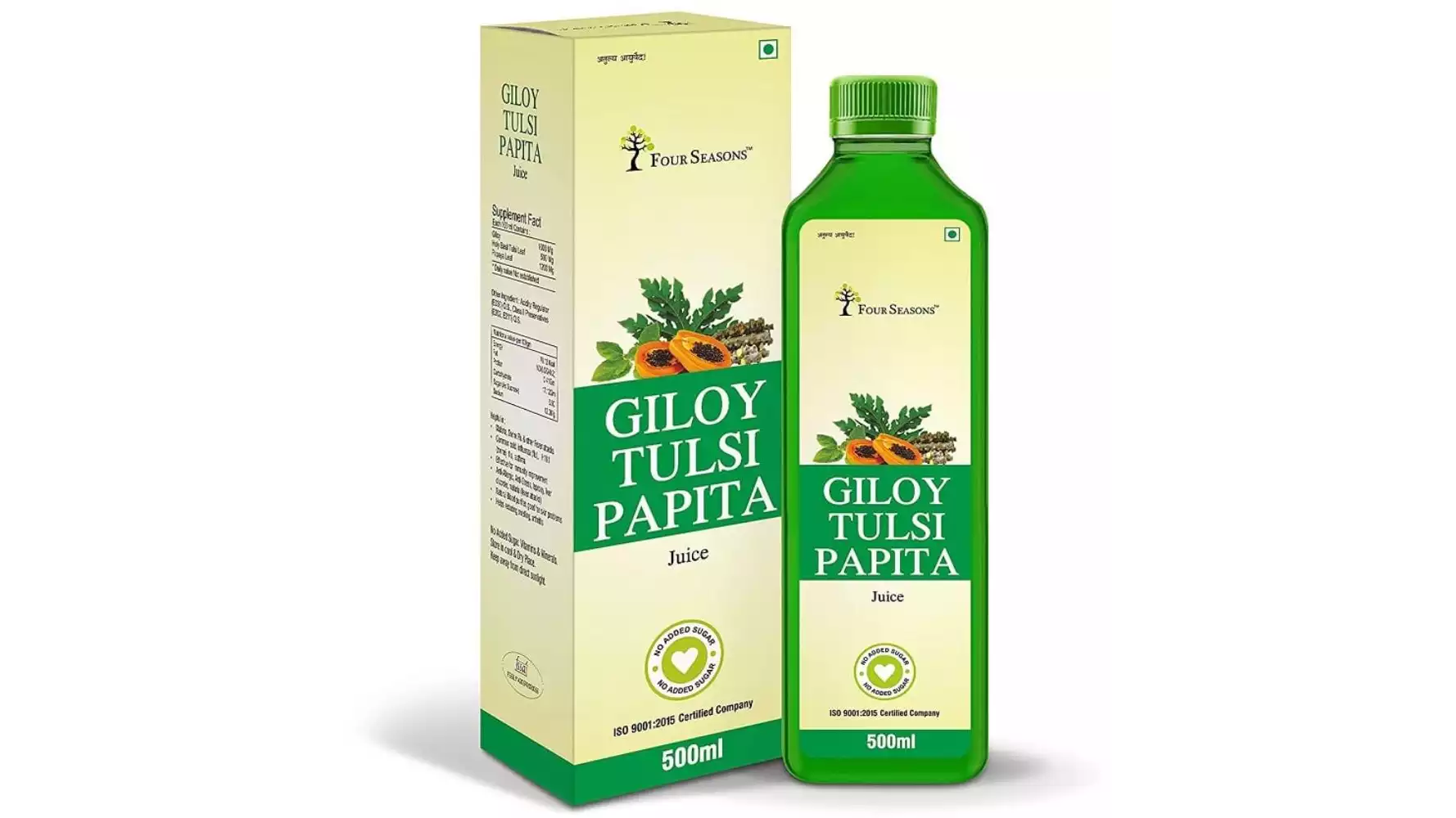 Four Seasons Tulsi Giloy Papita Juice (500ml)