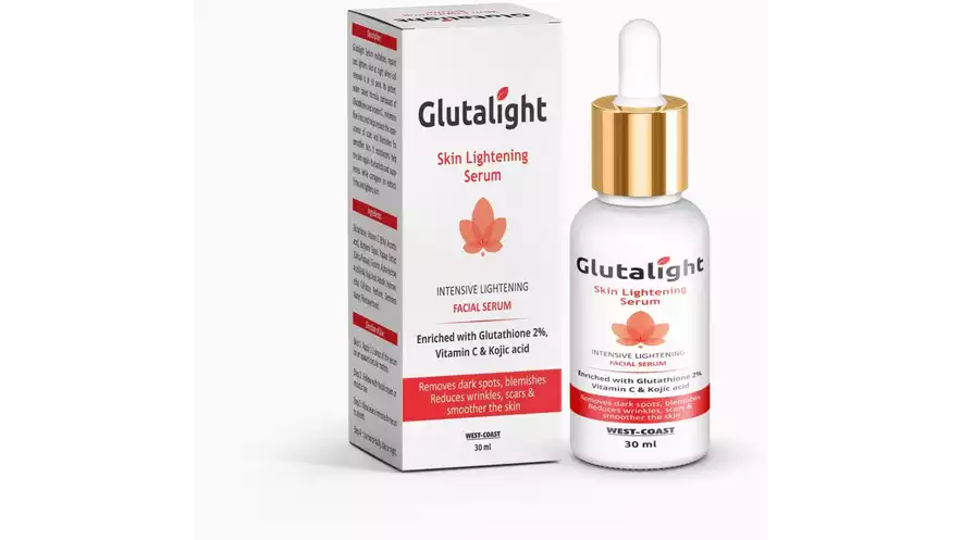 Glutalight Glutathione, Vitamin C, Kojic Acid Skin Lightening, Brightening Serum (30ml)