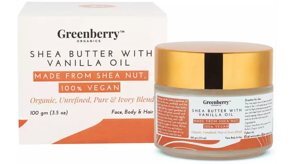 Greenberry Organics Shea Butter With Vanilla Oil (100g)
