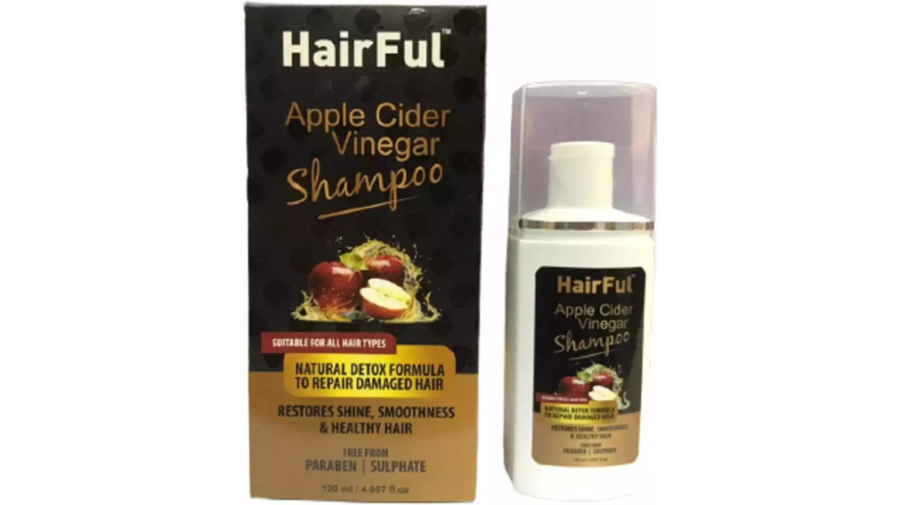 Hairful Apple Cider Vinegar Hair Shampoo (120ml)