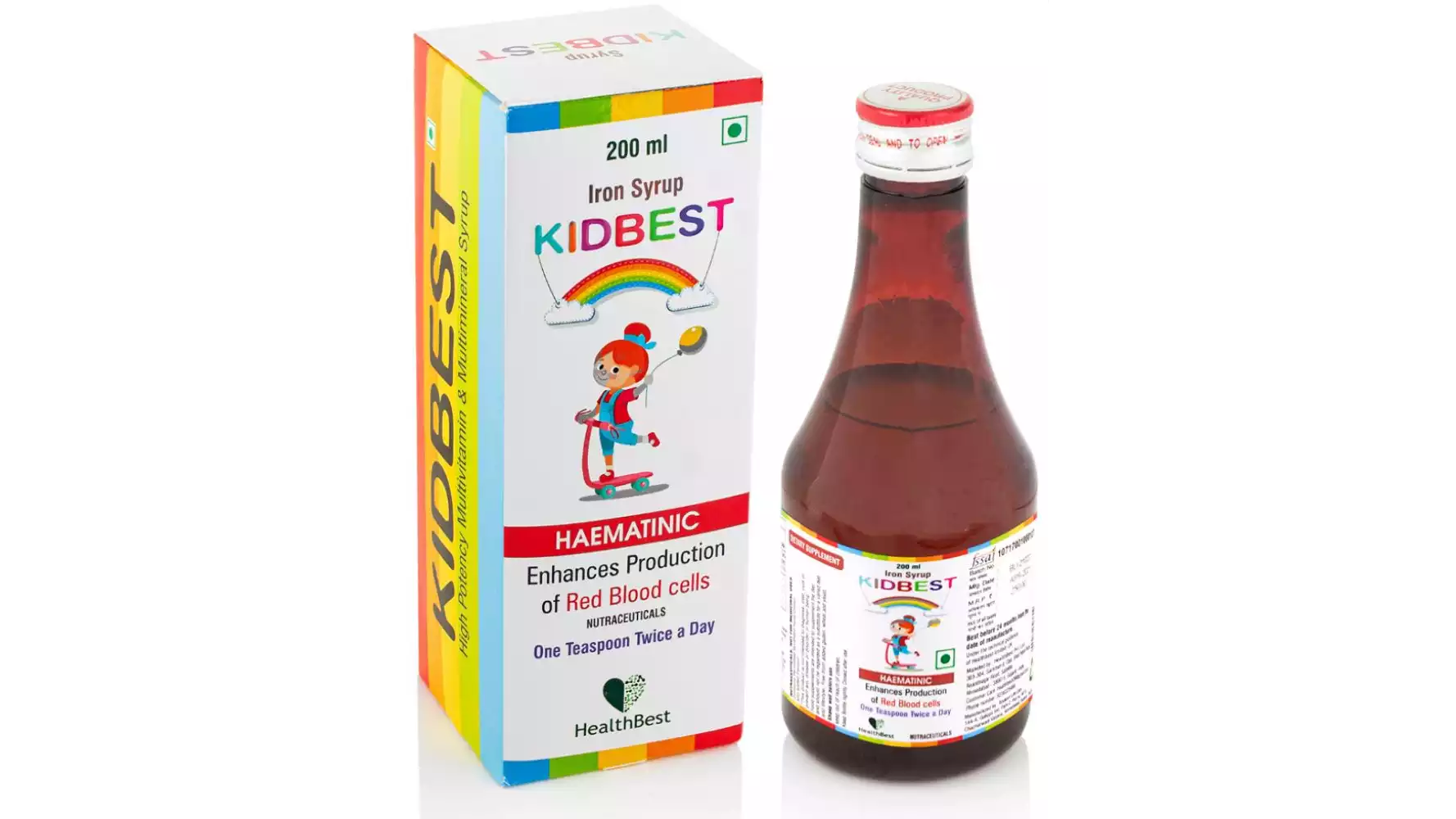 HealthBest Kidbest Haematinic Iron Syrup (200ml)