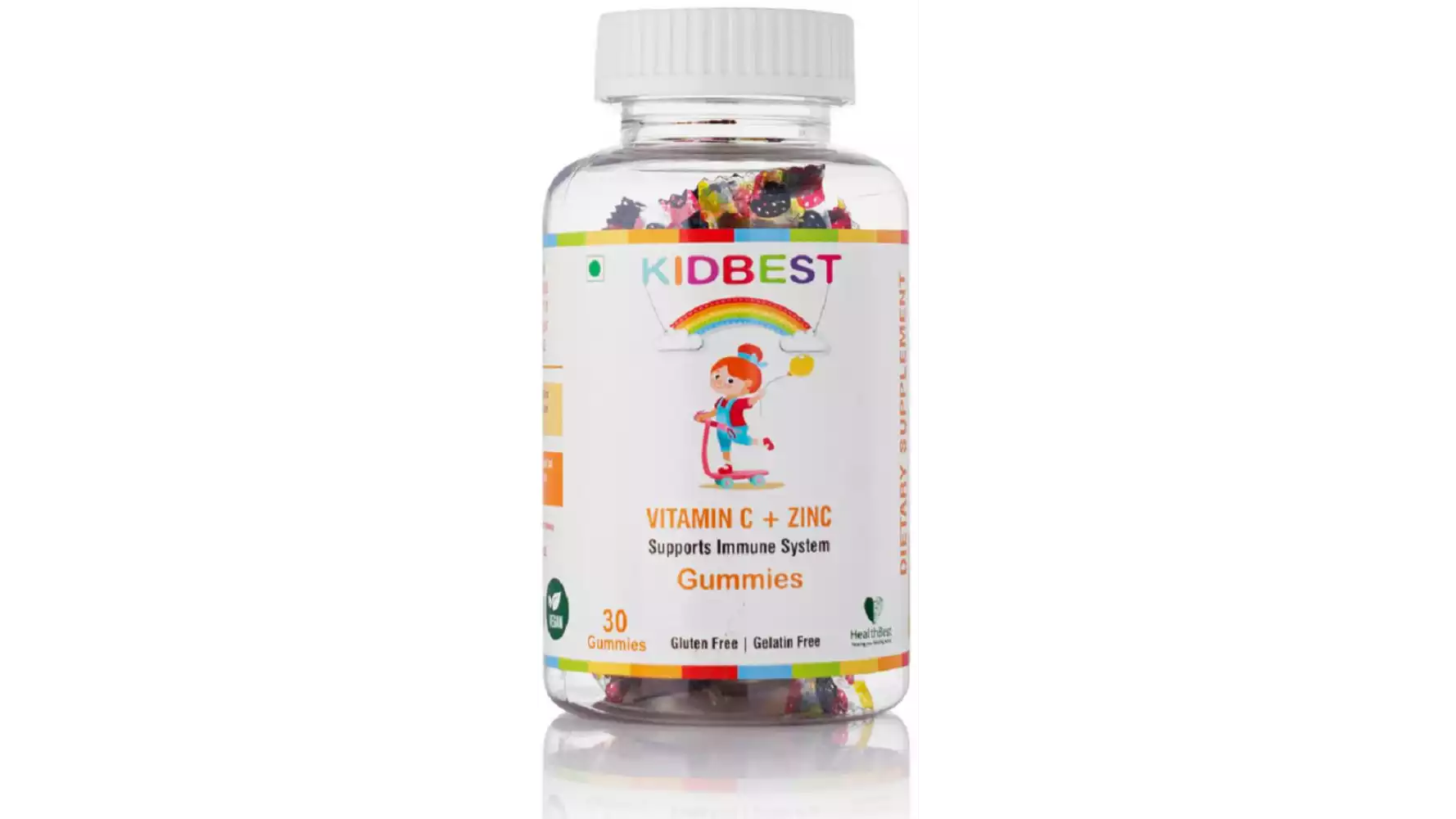HealthBest Kidbest Vitamin C + Zinc Gummies For Kids (30pcs)