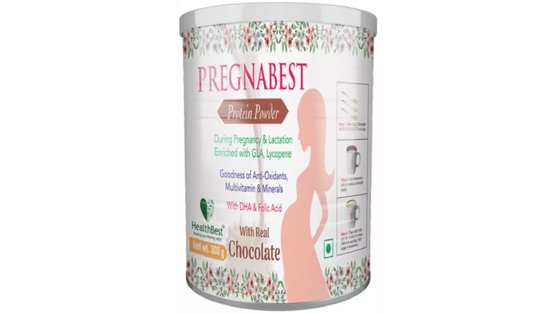 HealthBest Pregnabest Protein Powder Chocolate Flavour (300g)