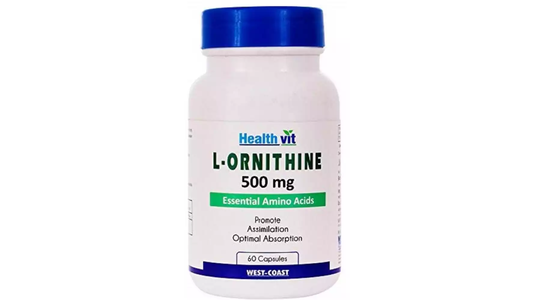 Healthvit L-Ornithine 500Mg Capsules (60caps)