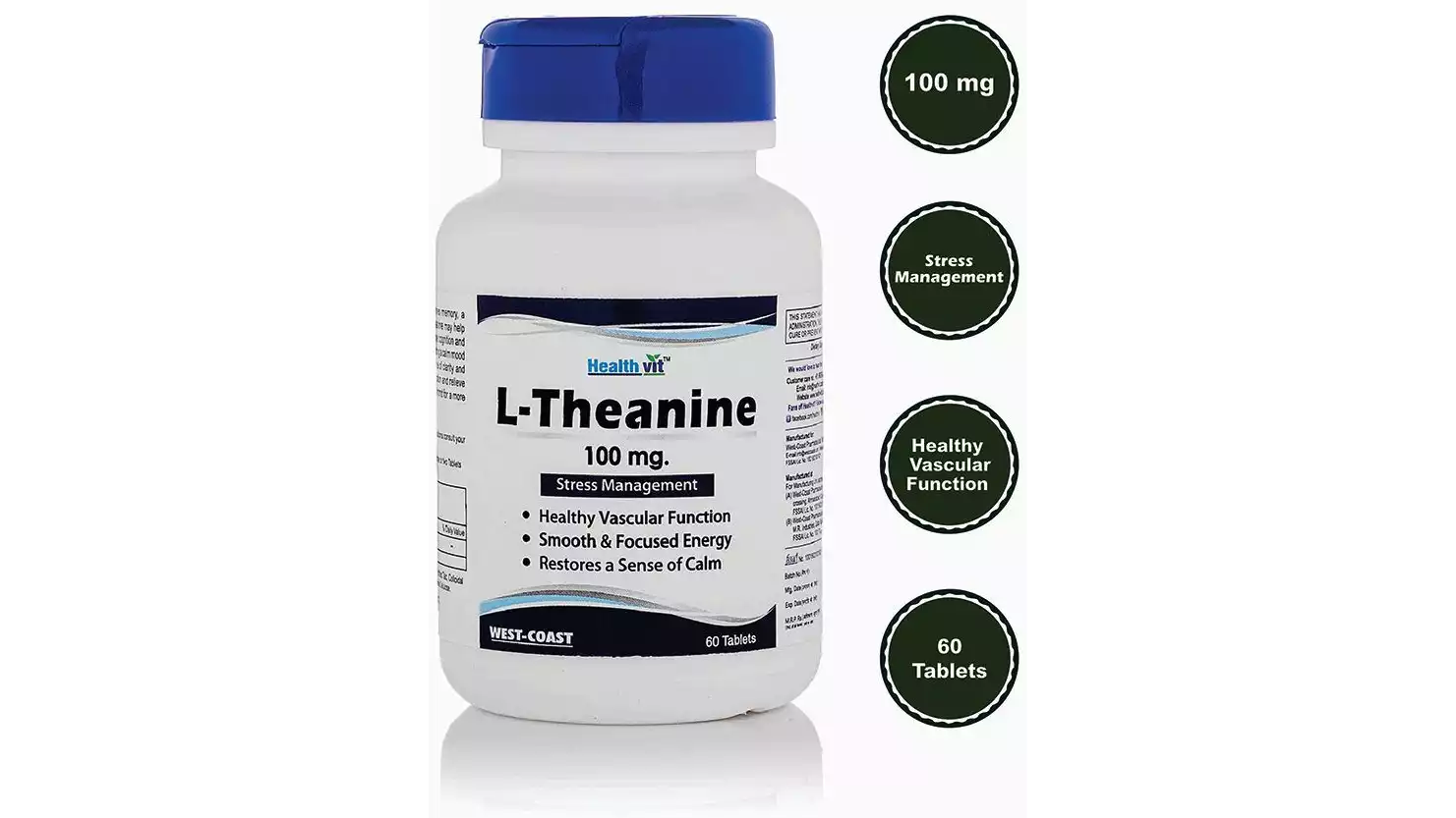 Healthvit L-Theanine 100Mg (60tab)