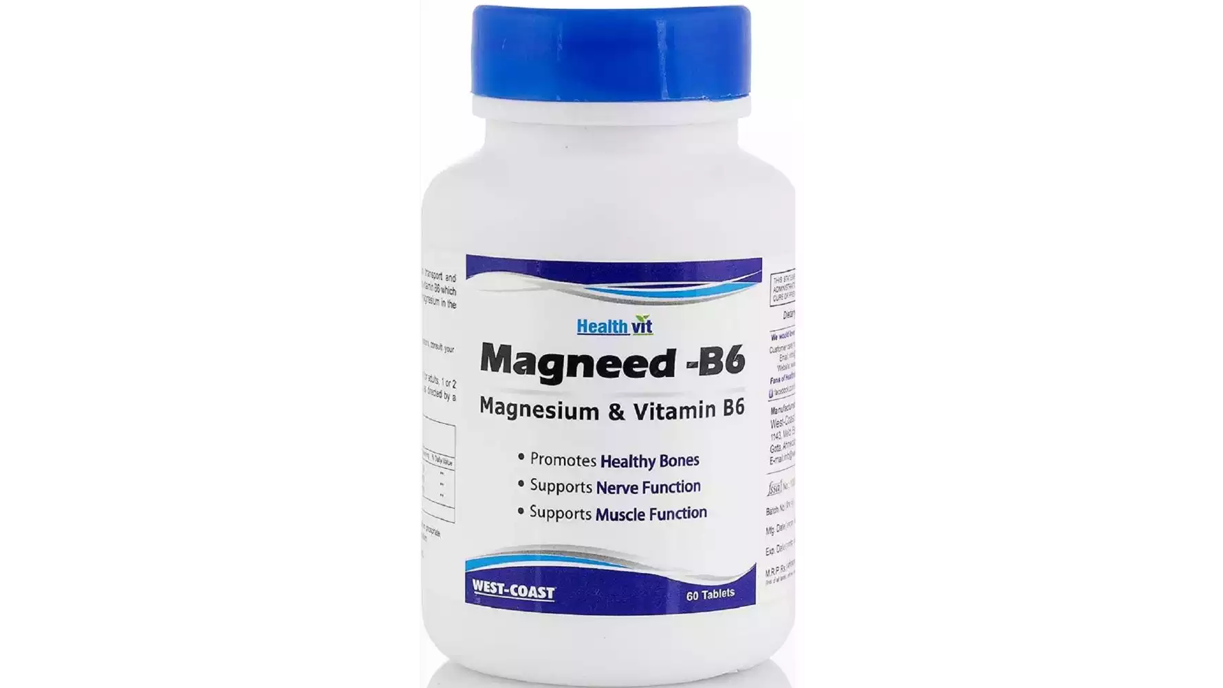 Healthvit Magneed-B6 Magnesium & Vitamin B6 Tablets (60tab)