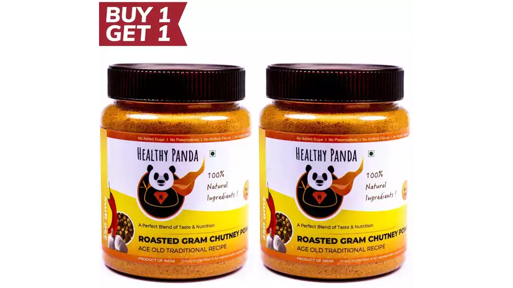 Healthy Panda Roasted Gram Chutney Powder (Buy 1 Get 1) (250g, Pack of 2)
