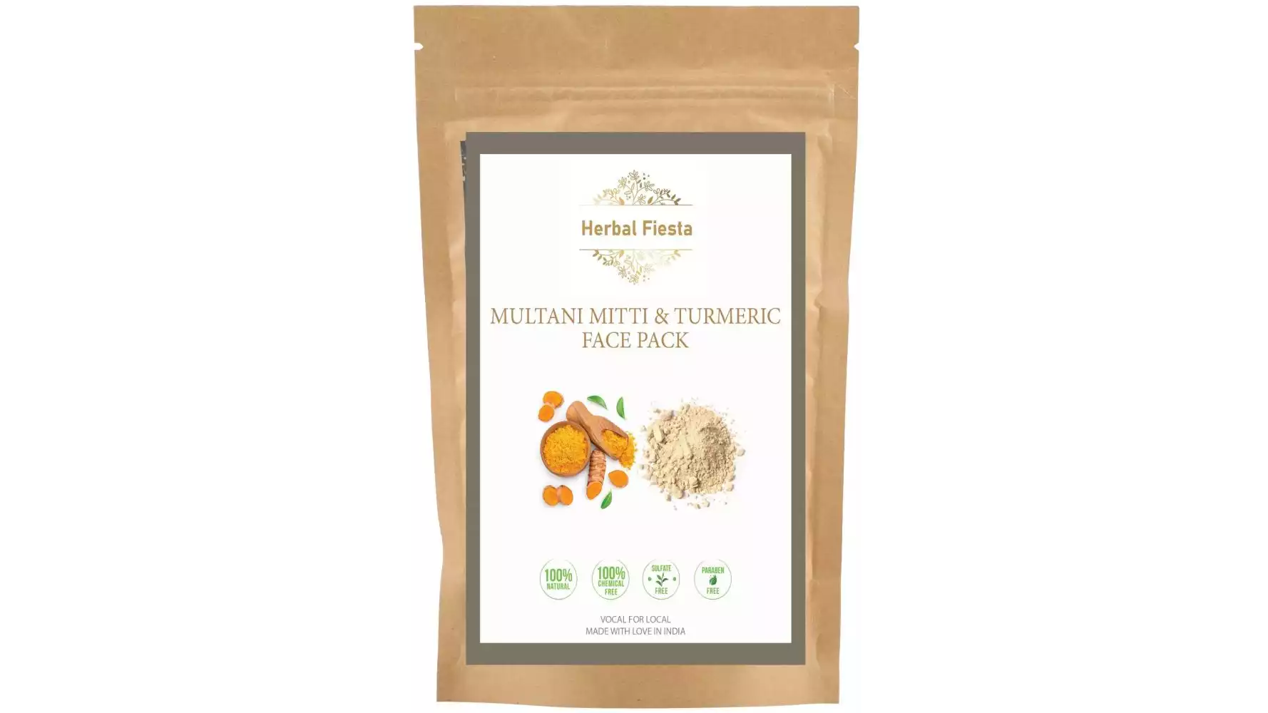 Herbal Fiesta Multani Mitti And Turmeric Face Pack  (200g)