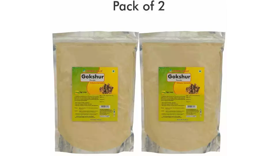 Herbal Hills Gokshur Powder (1kg, Pack of 2)