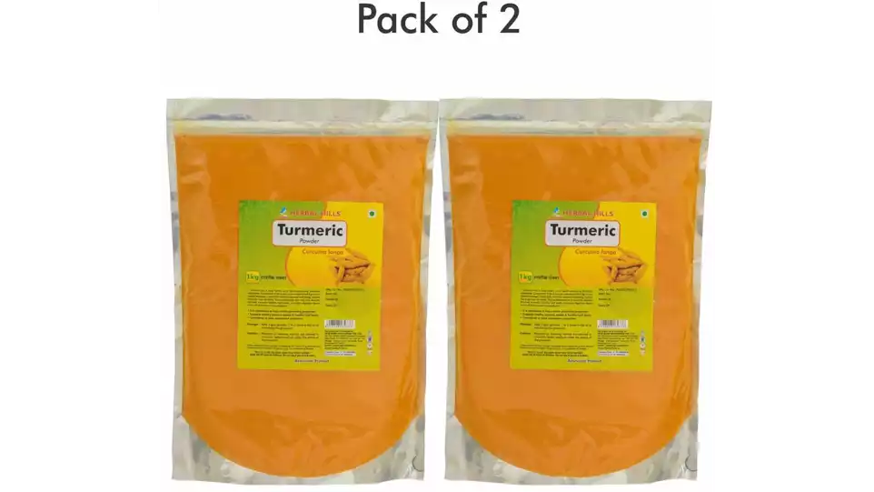 Herbal Hills Turmeric Powder (1kg, Pack of 2)