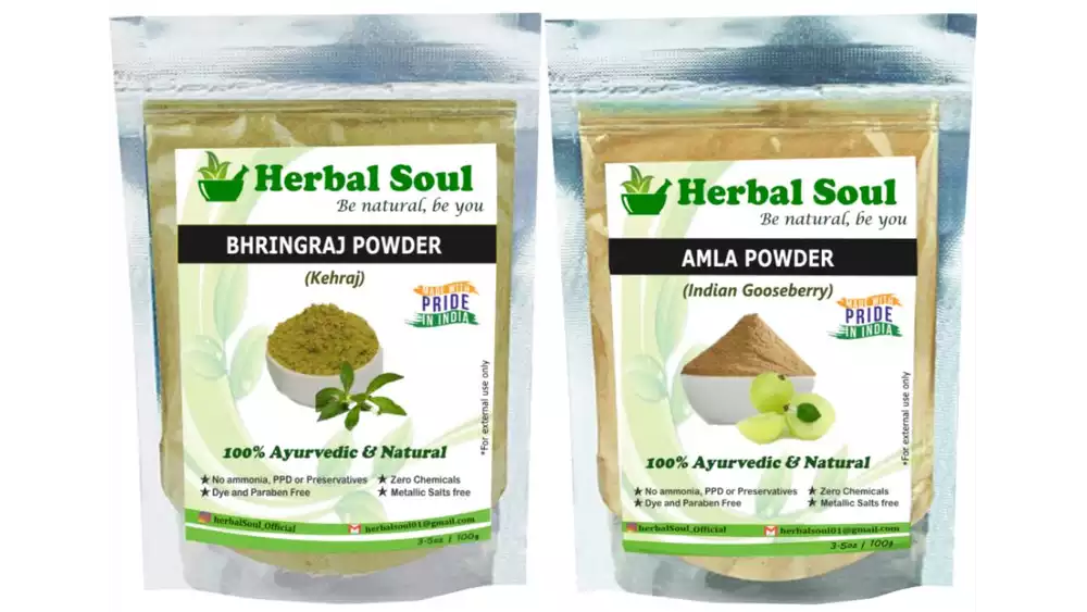 Herbal Soul Amla & Bhringraj Powder Combo (1Pack)