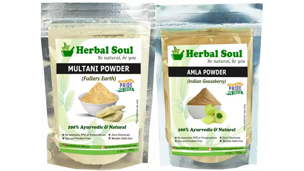 Herbal Soul Amla & Multani Mitti Powder Combo (1Pack)