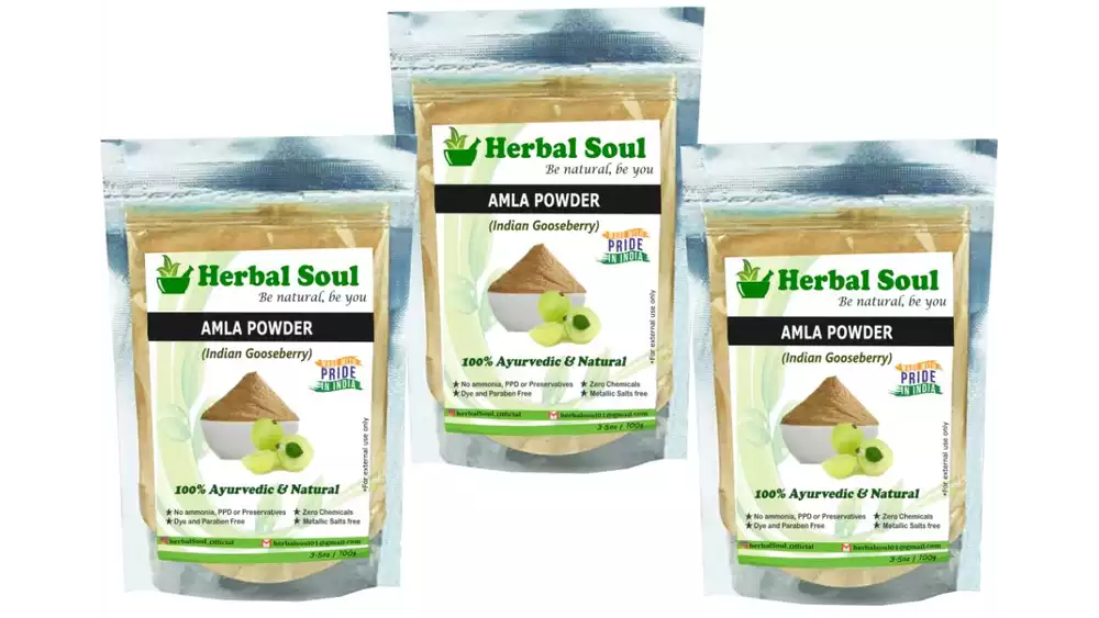 Herbal Soul Amla Powder (100g, Pack of 3)