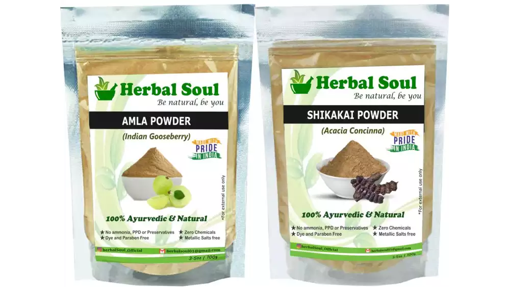 Herbal Soul Amla & Shikakai Powder Combo (1Pack)