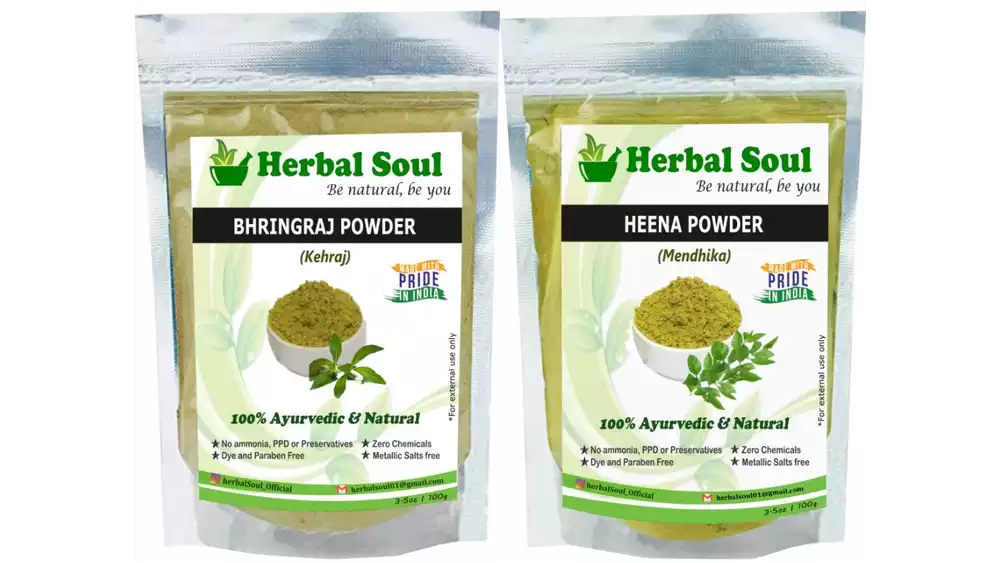 Herbal Soul Bhringraj & Heena Powder Combo (1Pack)