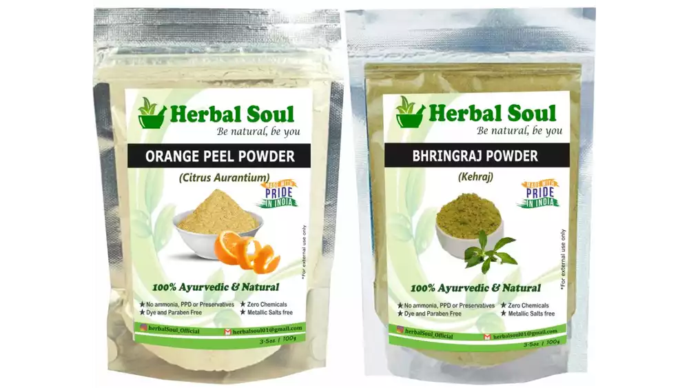 Herbal Soul Bhringraj & Orange Peel Powder Combo (1Pack)