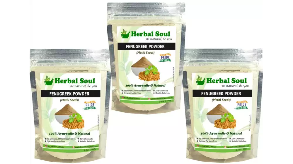 Herbal Soul Fenugreek Methi Seeds Powder (100g, Pack of 3)