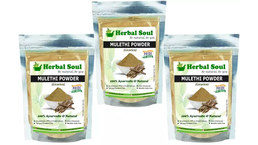Herbal Soul Mulethi Powder (Licorice) (100g, Pack of 3)