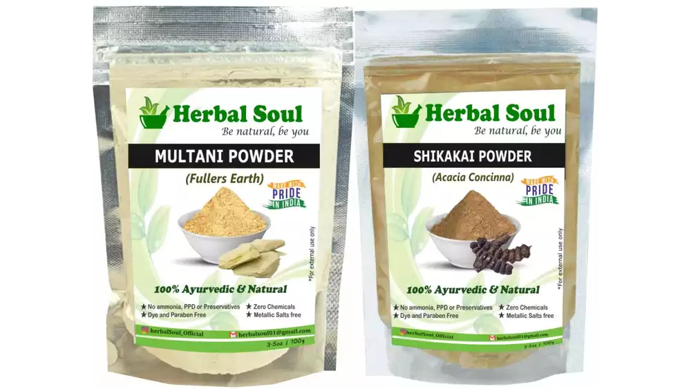 Herbal Soul Multani Mitti & Shikakai Powder Combo (1Pack)