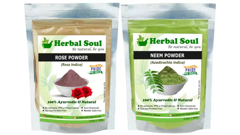Herbal Soul Neem & Rose Powder Combo (1Pack)