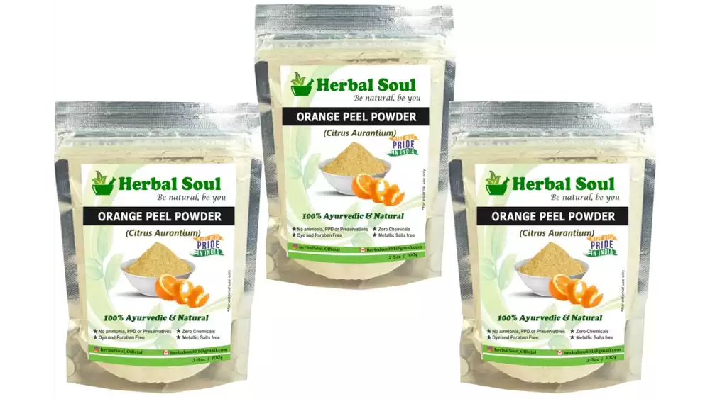 Herbal Soul Orange Peel Powder (100g, Pack of 3)