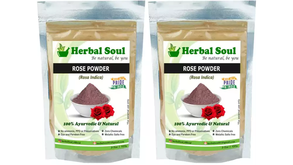Herbal Soul Rose Petal Powder (100g, Pack of 2)