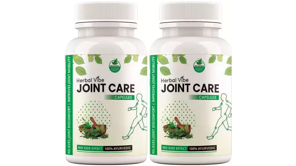 Herbal Vibe Joint Care Pain Relief Capsules (30caps, Pack of 2)