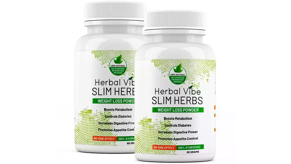 Herbal Vibe Weight Loss Slim Herbs Powder (60g, Pack of 2)