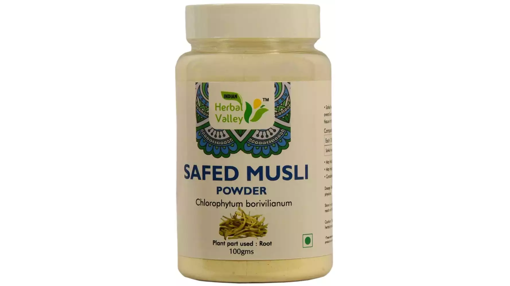 Indian Herbal Valley Safed Musli Powder (100g)