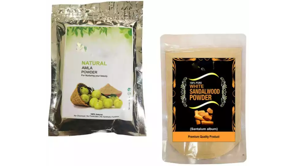 Indirang Amla Powder(100G) & Sandalwood Powder(100G) Combo Pack (1Pack)